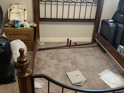 MOVING SALE Wood Bed frame