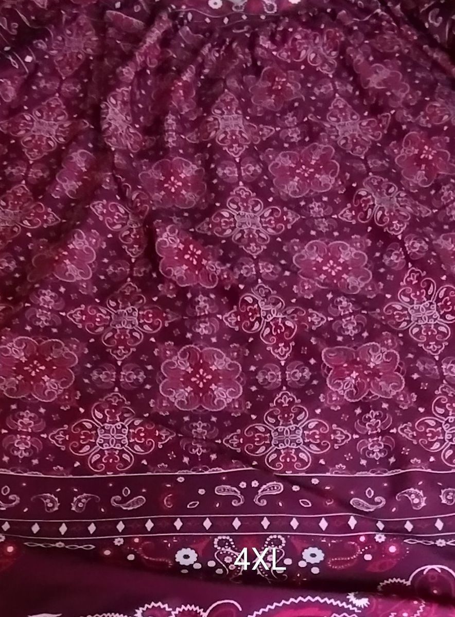 Anthony Richards Plus Size Women's 4X Purple Paisley Short Sleeve Nightgown 100% Polyester