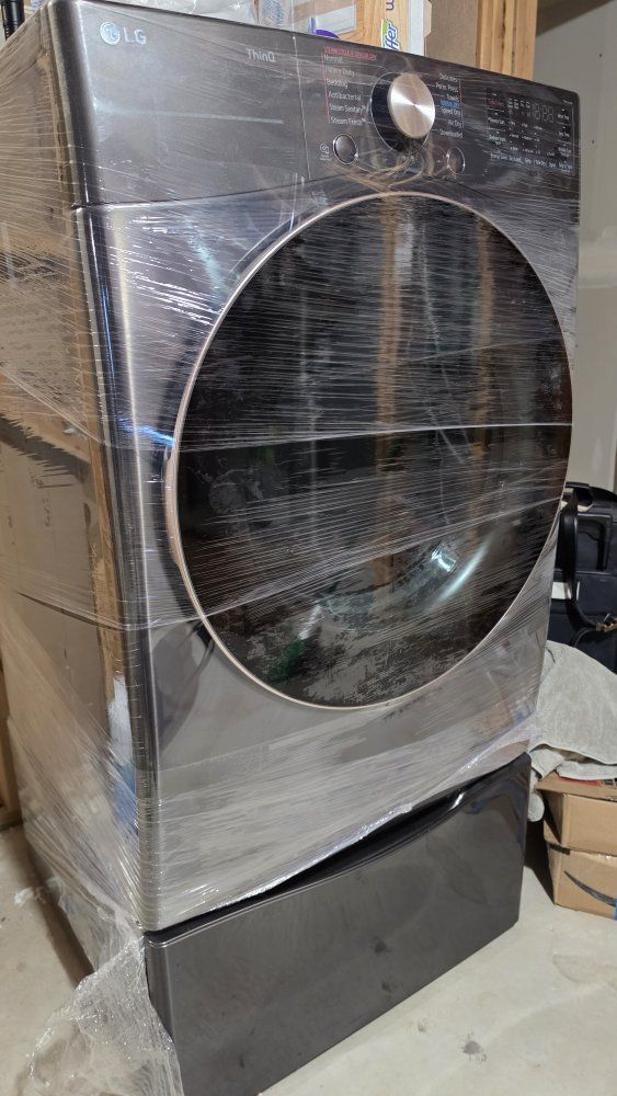 LG gas dryer with drawer