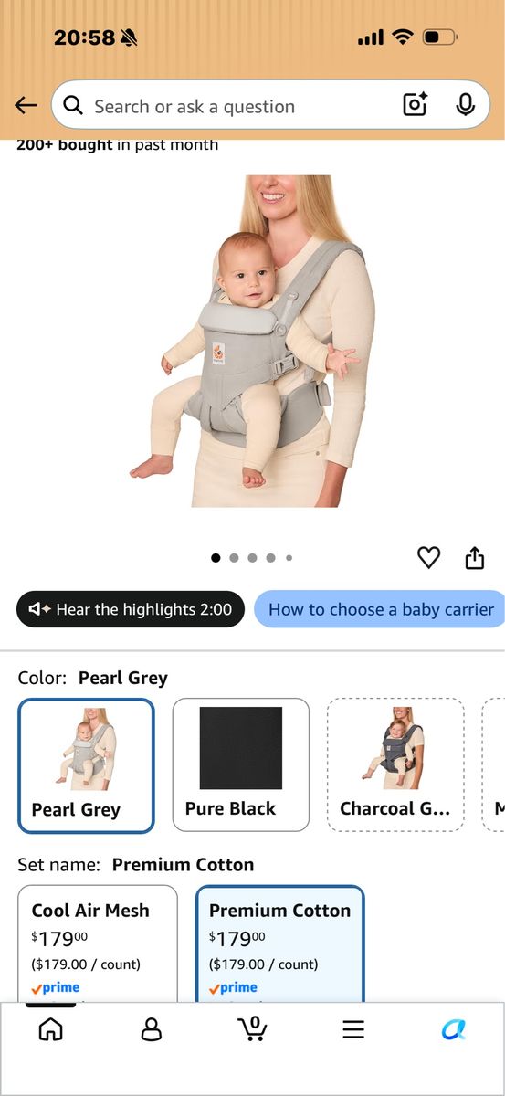 Ergobaby carrier