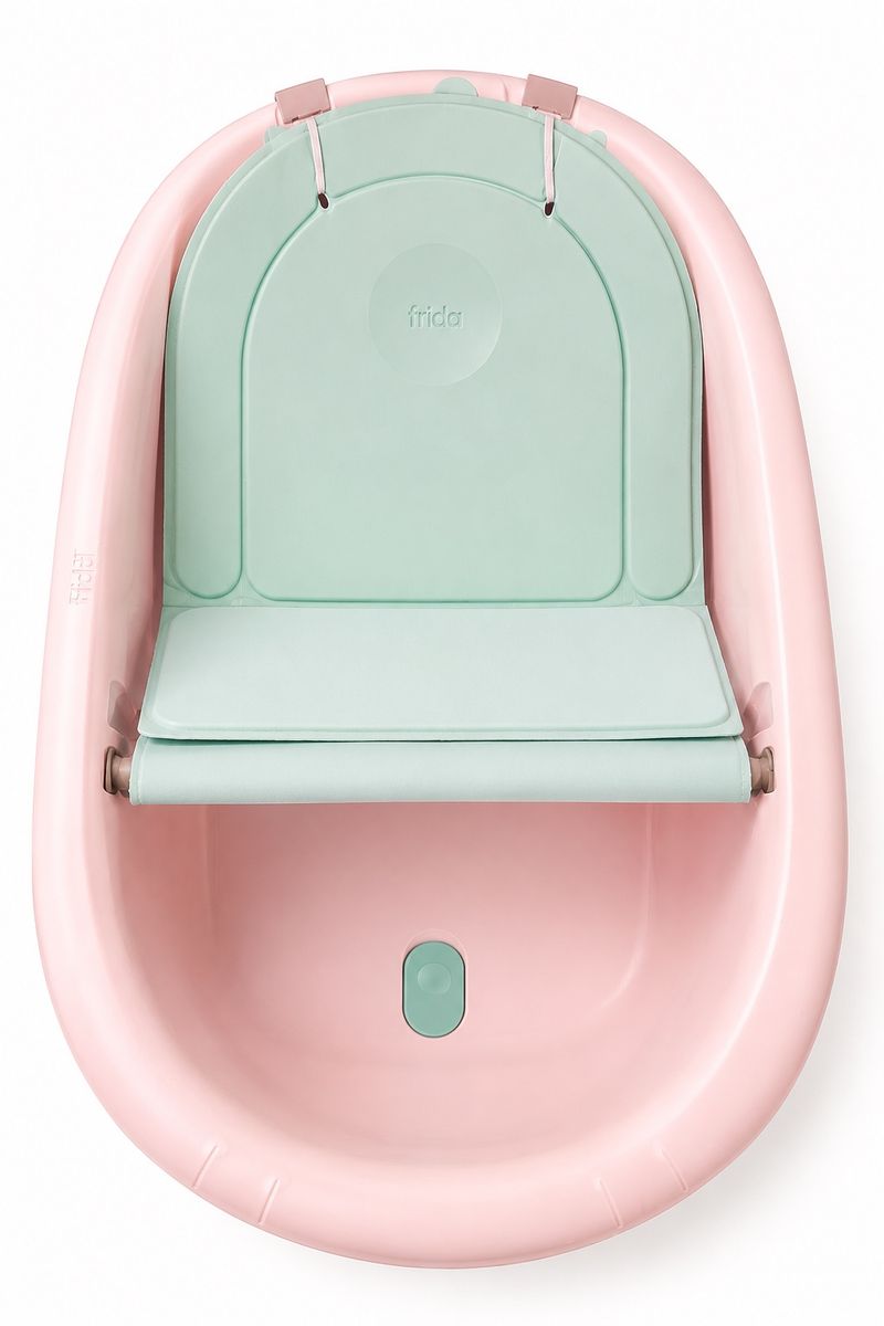 Frida Baby 4-in-1 Grow-with-Me Infant Bath Tub - Pink/Mint Green