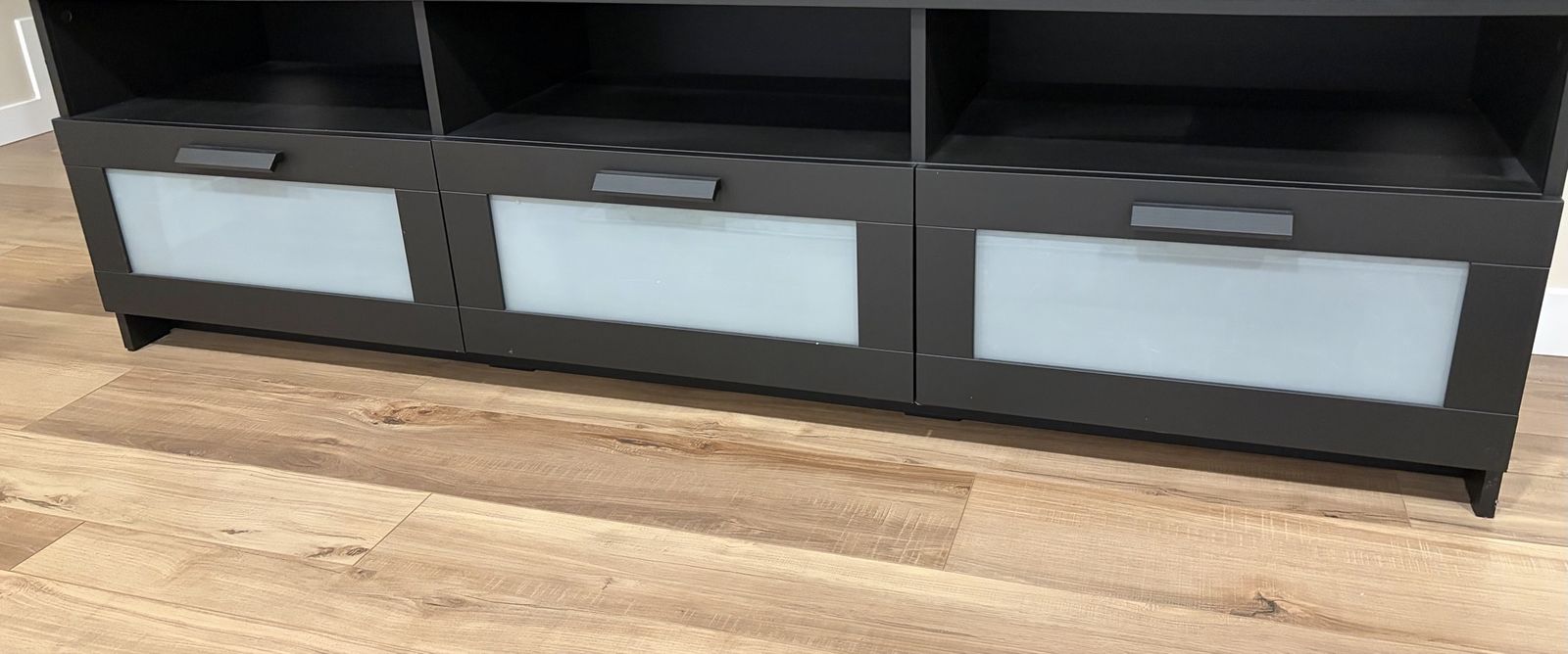 Black TV Console Media Stand for 60-70 inch TVs - 21x17x71 inches