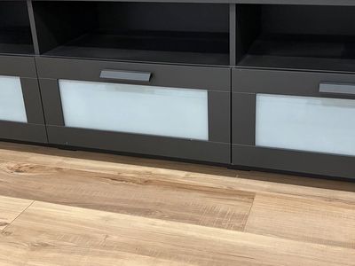 Black TV Console Media Stand for 60-70 inch TVs - 21x17x71 inches