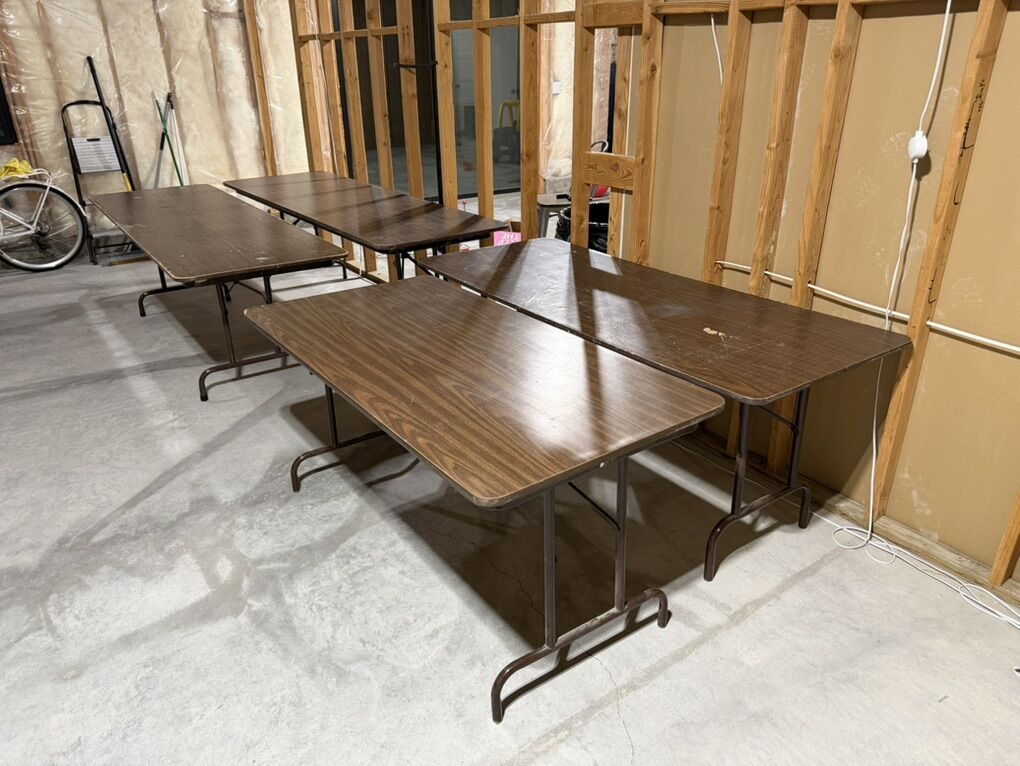 Heavy Duty Folding Brown Tables