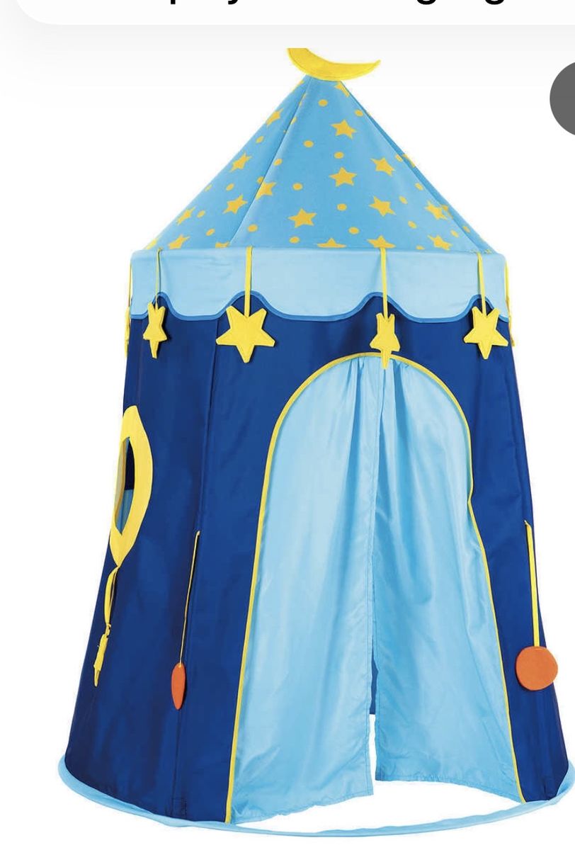 J'adore Stars & Moon Children's Play Tent Playhouse Blue