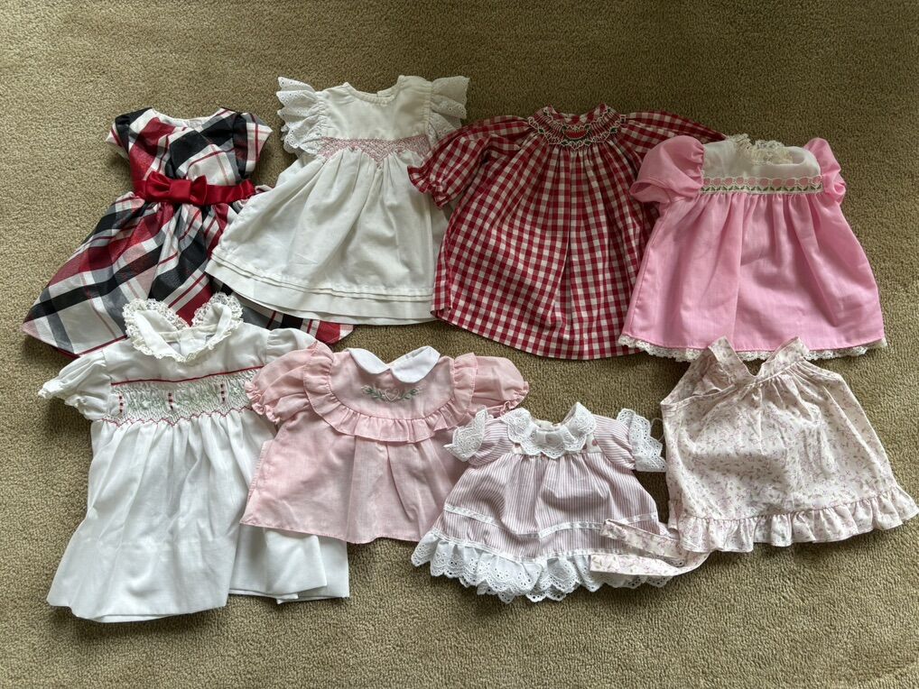 8 Vintage Doll Dresses