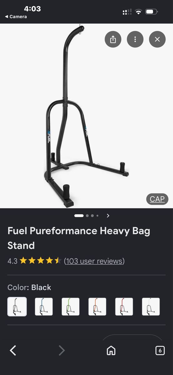 Fuel Pureformance Heavy Bag Stand - Black, Durable, Freestanding Frame for Boxing & MMA Training