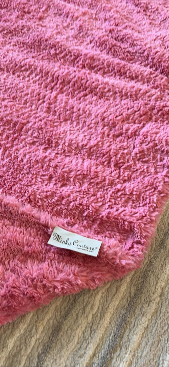 Minky Couture pink blanket