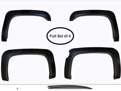 New Fender Set of 4 plus hardware Flares for Silverado 1500 / 2500HD / 3500HD ..2007-2013 short bed