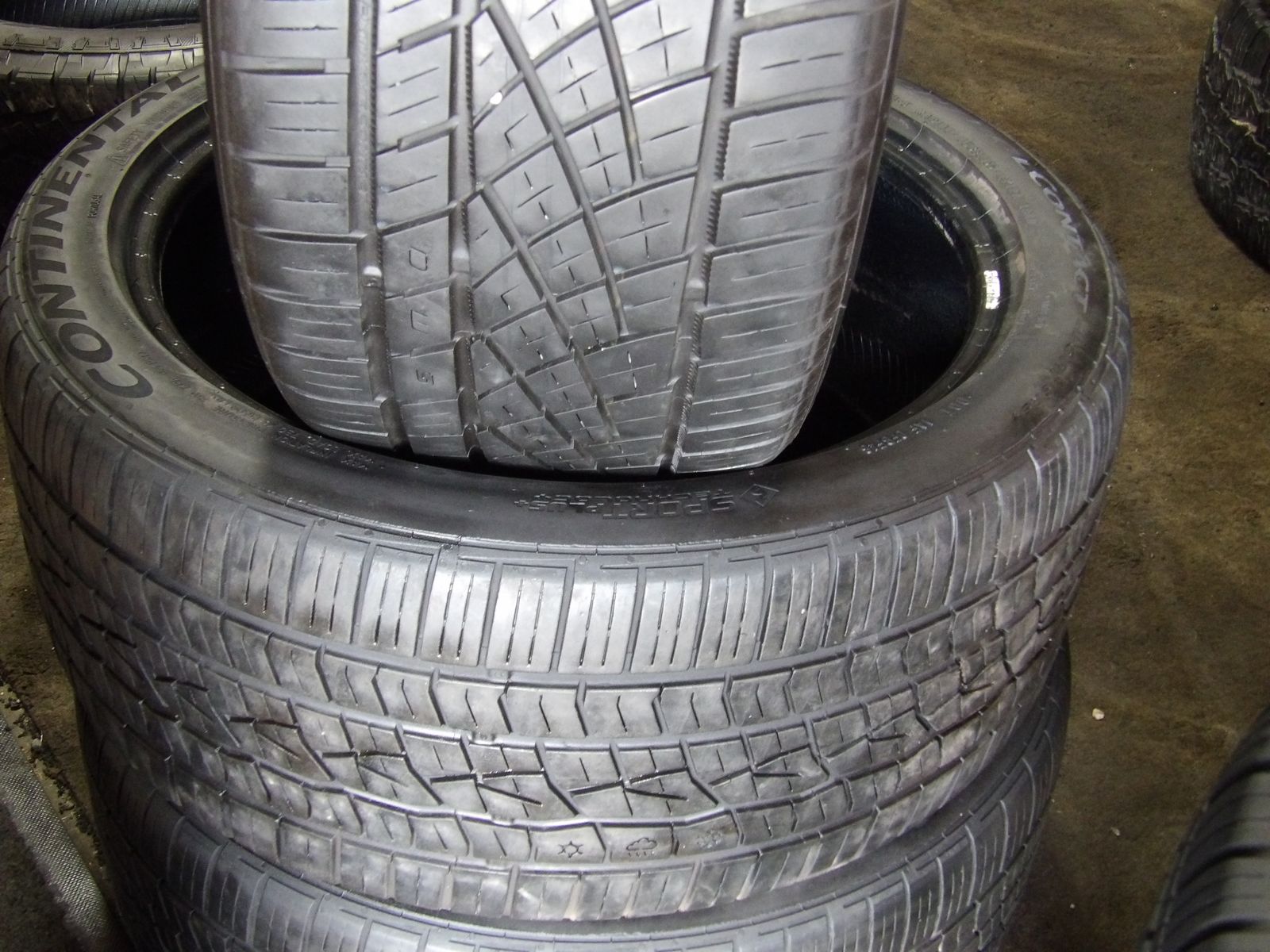245/45R18 CONTINENTAL EXTREME CONTACT PAIR OF TWO USED TIRES