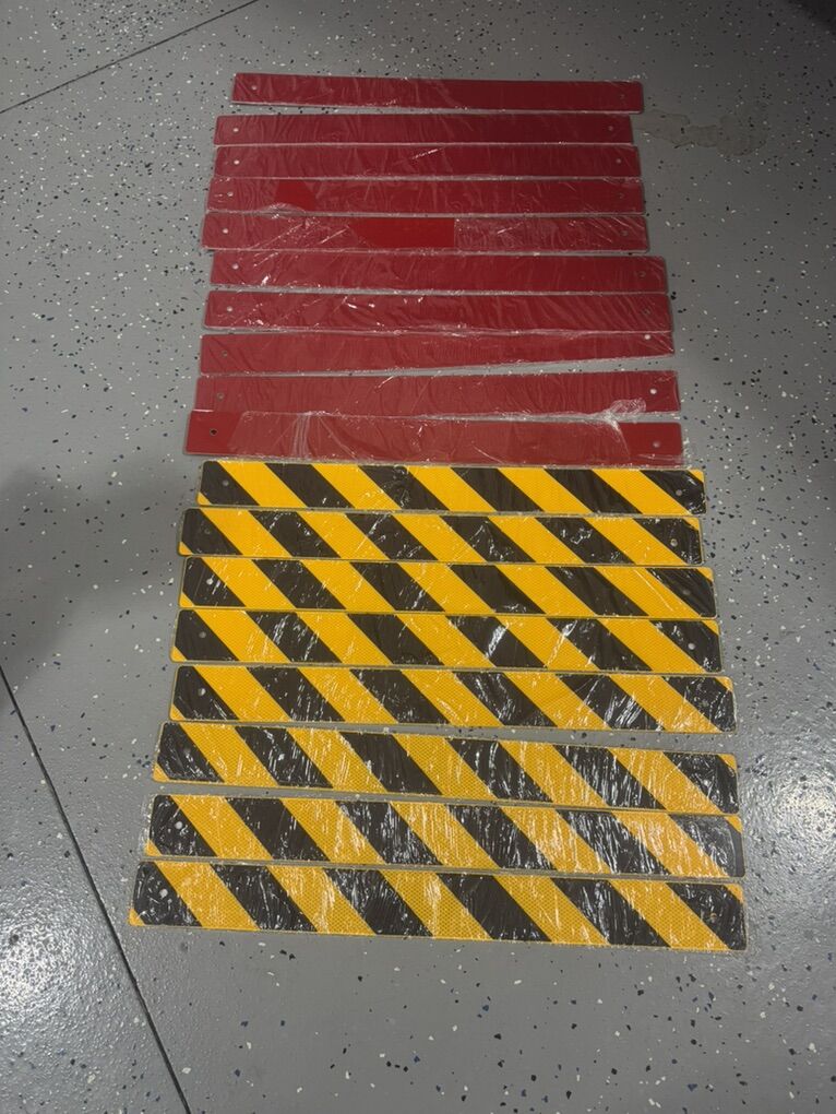 NEW Yellow / Black Striped Reflective /Panel Post