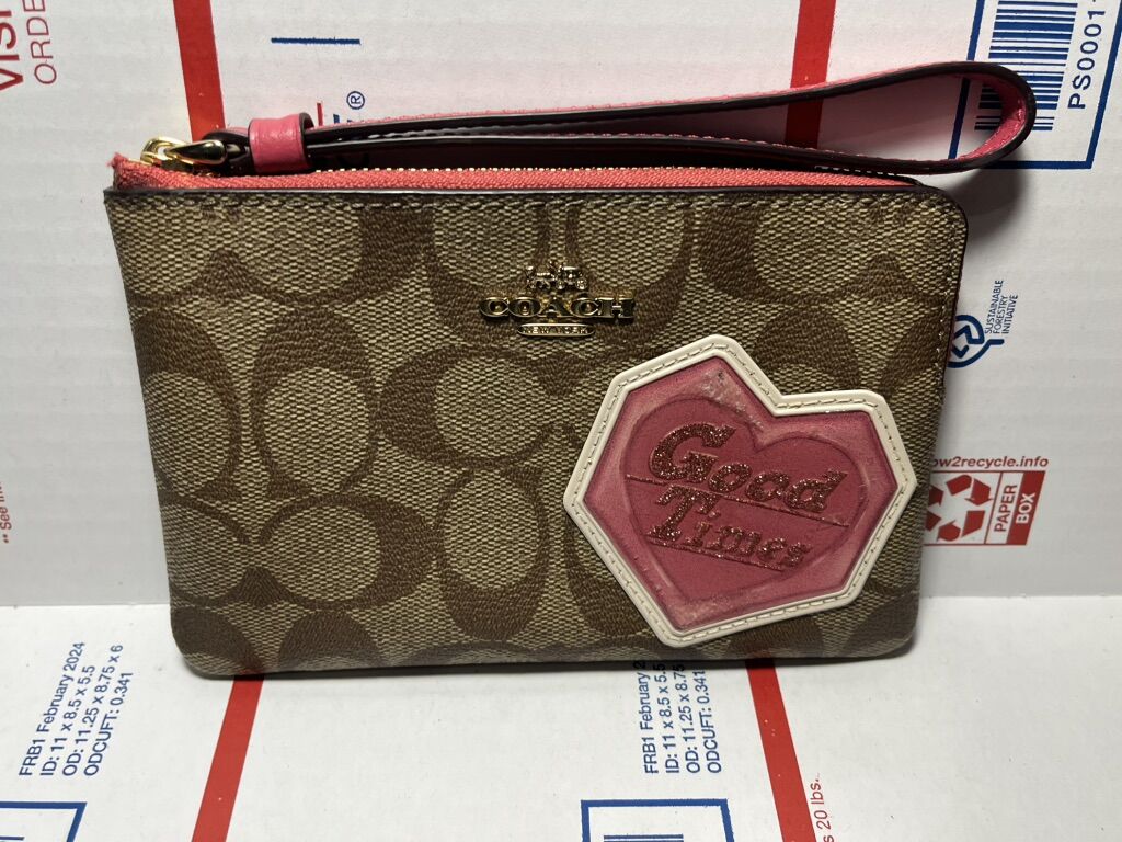 COACH Corner Zip Wristlet