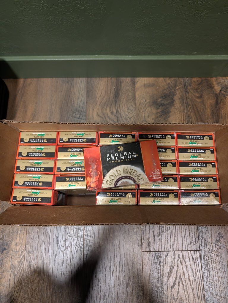 Federal Premium Gold Medal .308 Win 168 Grain Sierra MatchKing BTHP Ammo Case (500 Rounds)