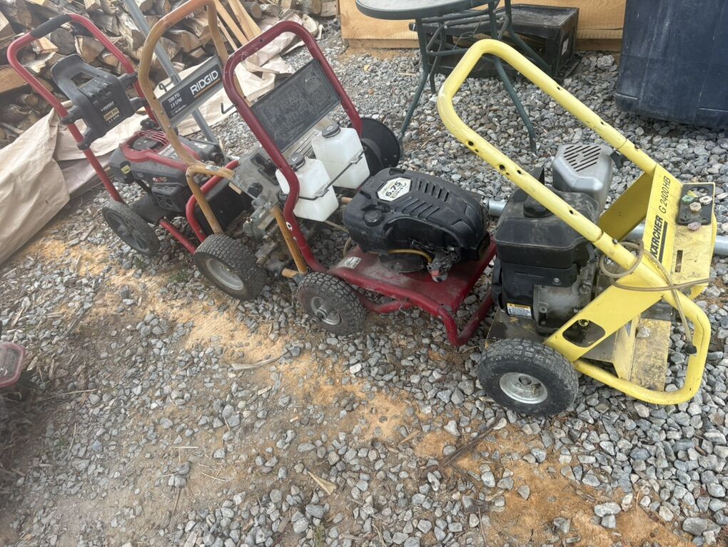 Pressure Washers , Mowers, Weed Wacker,eater