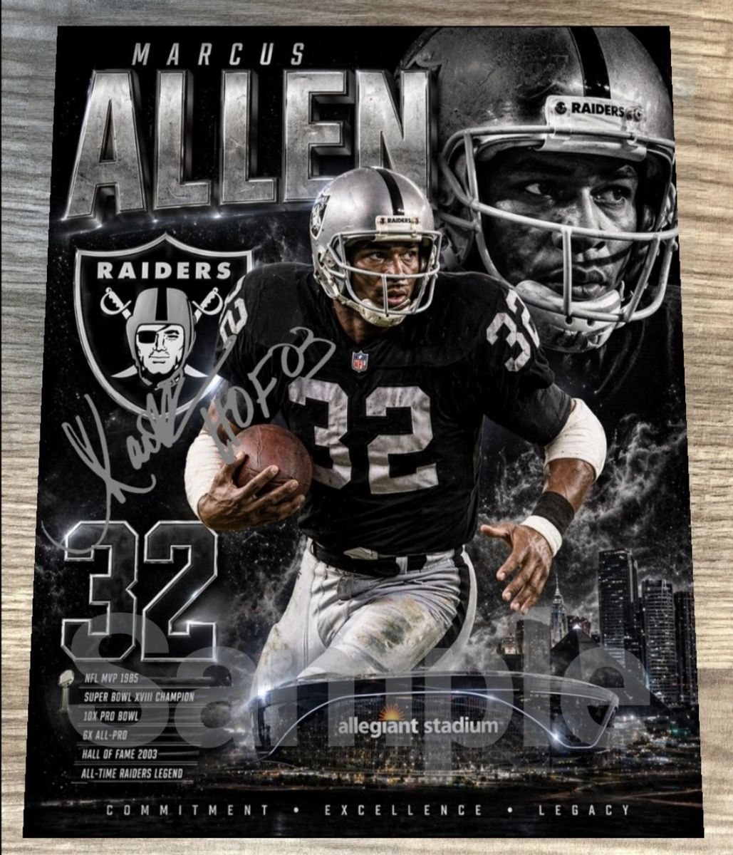Marcus Allen Oakland Raiders Professional 8x10