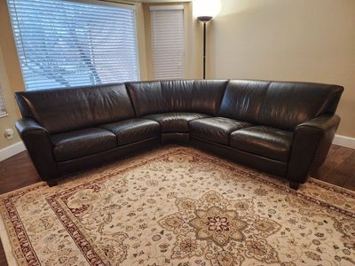 L shape sofa leather