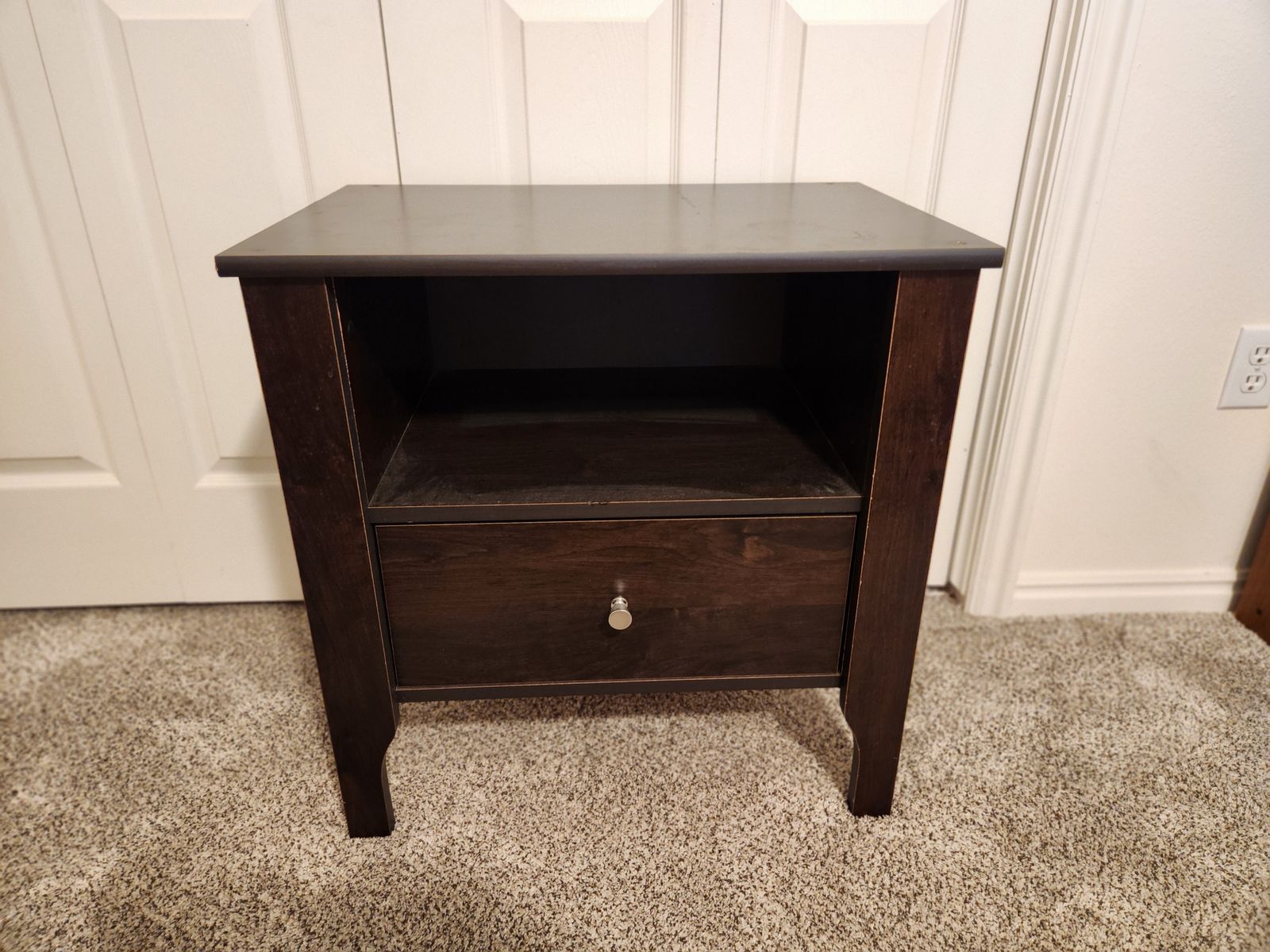 Black wooden side table 
