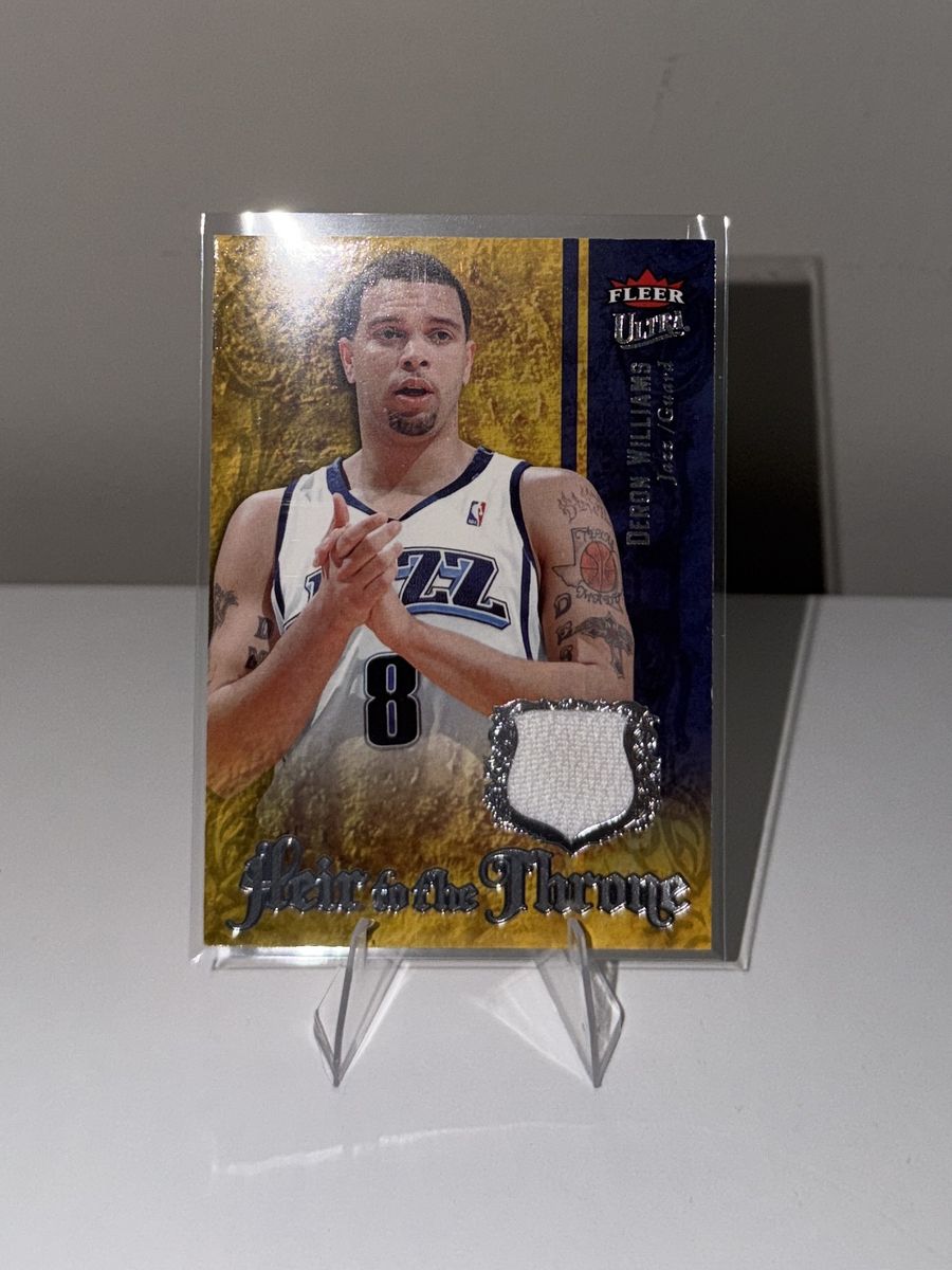 Deron Williams Fleer Showcase Heir to the Throne Basketball Jersey Card