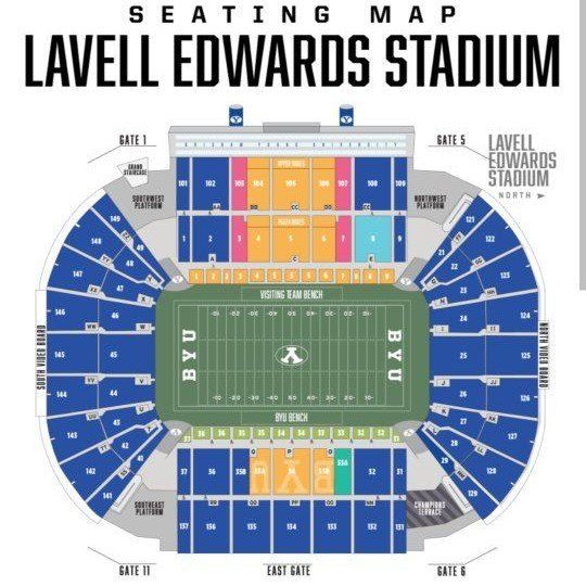 3 padded seats BYU football vs Utah Tech