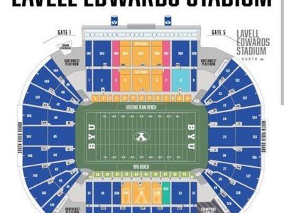 3 padded seats BYU football vs Utah Tech