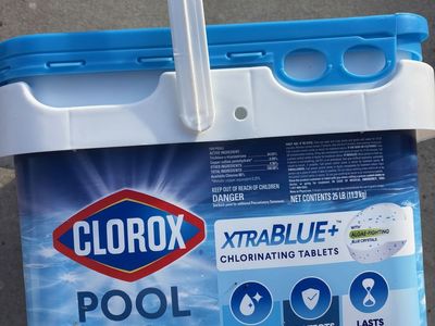3" Chlorox Xtra blue chlorine tablets 25 lbs