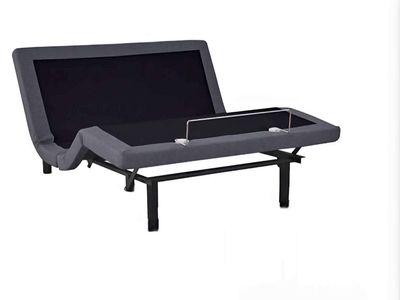 Temperpedic Like New Adjustable Motorized Bed Base Frame - Dark Gray Upholstered