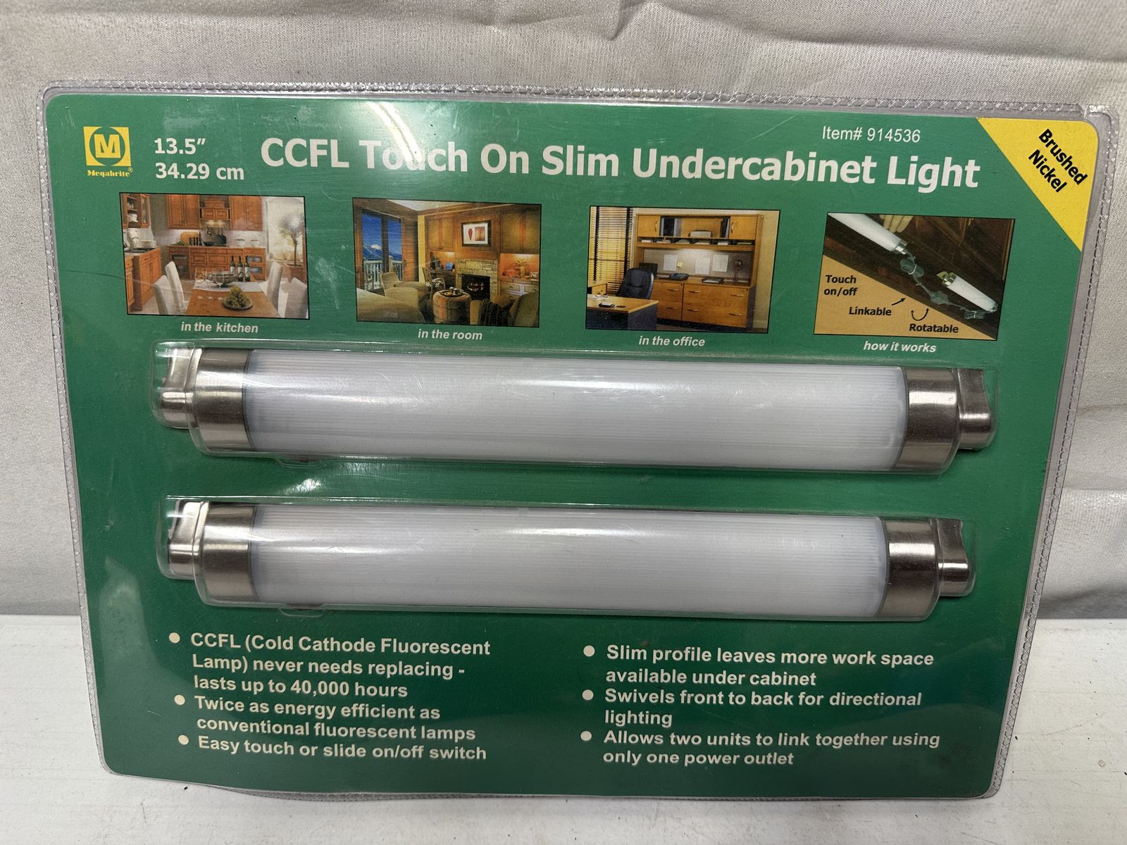 2 Pack Megabrite Linkable Under Cabinet Lights