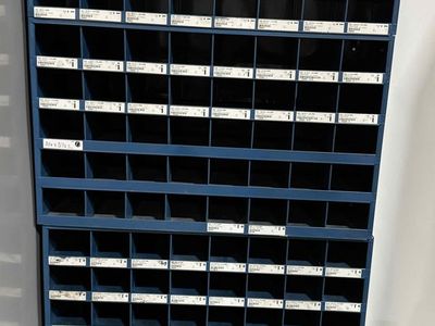 Fastenal Parts Bin 80 Bin Slots, 35"w x 42" H x 12.5" D