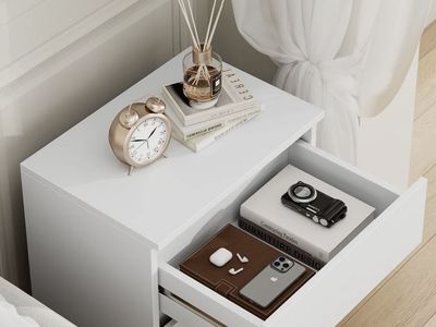 White drawer nightstand