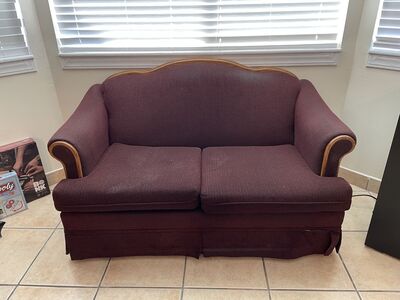 Couch - Maroon Loveseat