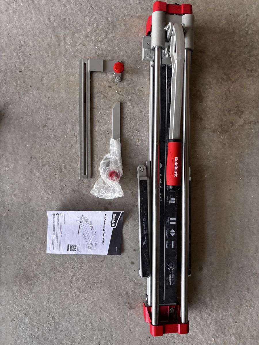 Goldblatt 24-inch Pro Manual Tile Cutter - Precision Tool for Ceramic, Porcelain, and Floor Tiles