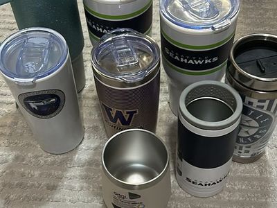 Assorted Stainless Steel Tumblers Lot - Seattle Seahawks Mariners Washington Huskies Oggi