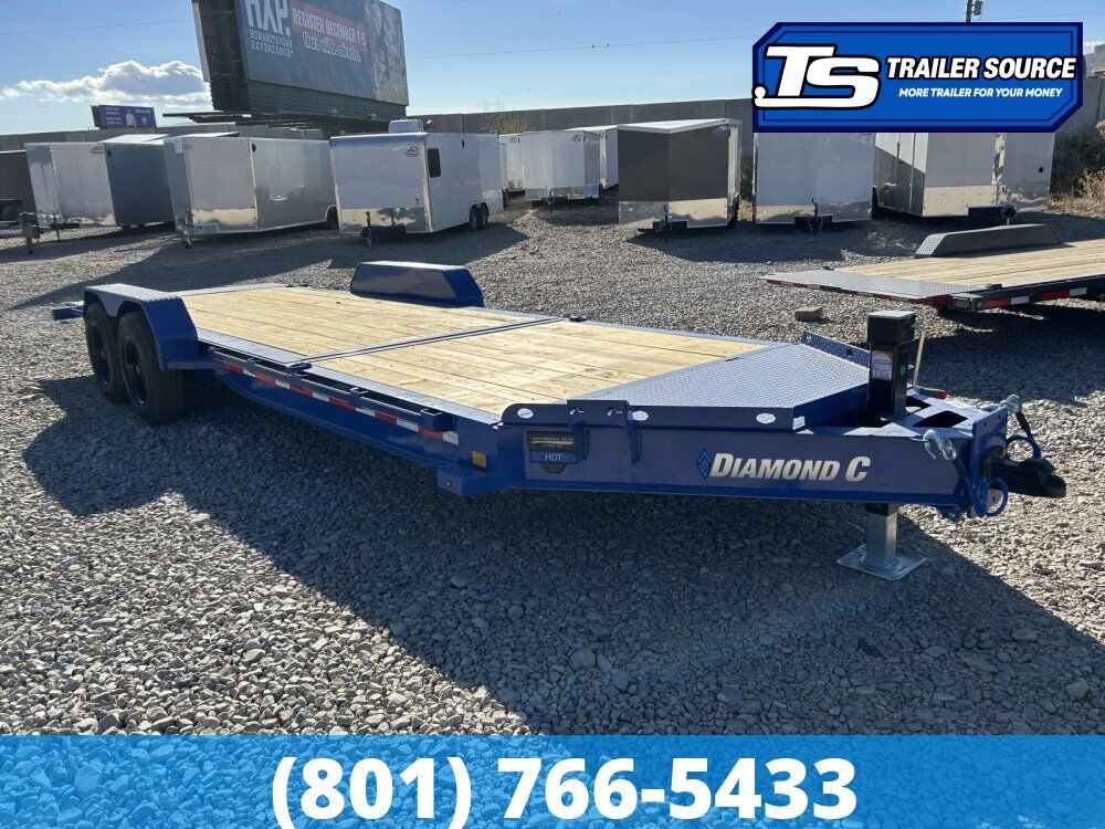 7x22 Diamond C HDT 208 Tilt Trailer - 18K GVWR - 18 Ply Tire Upgrade