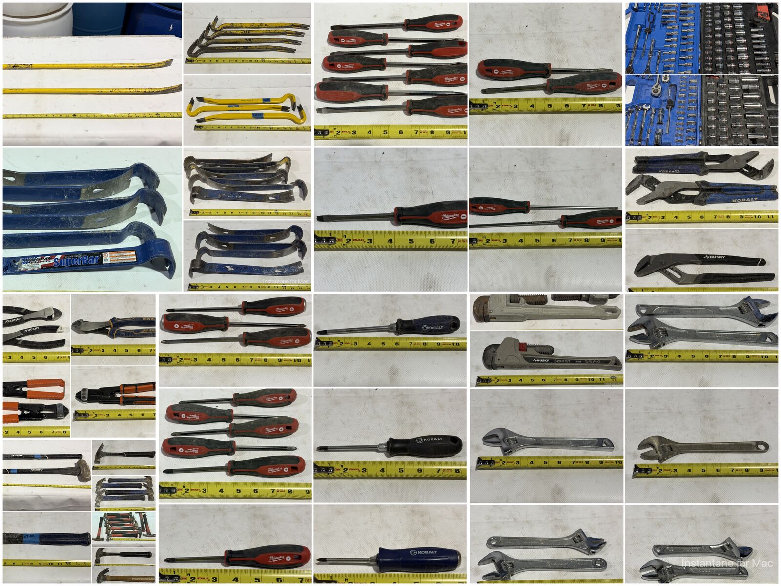 SAVE! Hand Tools - Sockets, Hammers, Screwdrivers, Wrenches, Pliers, Pry Bars, etc. - Used & New - Priced Individually