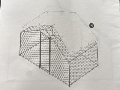 Chicken Coup Mesh Wire and Poles
