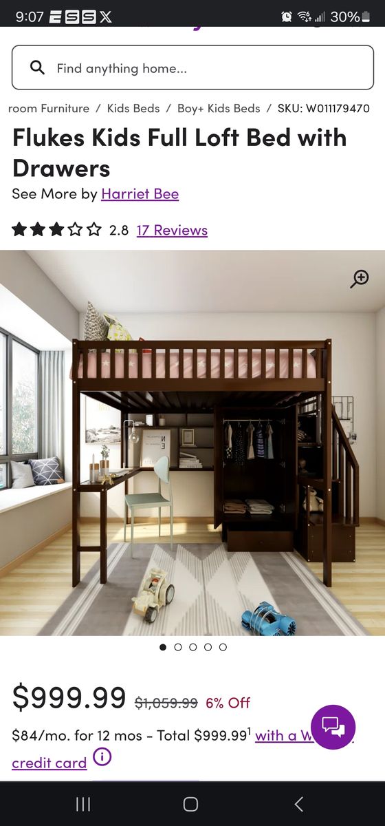 Loft bed (full size)