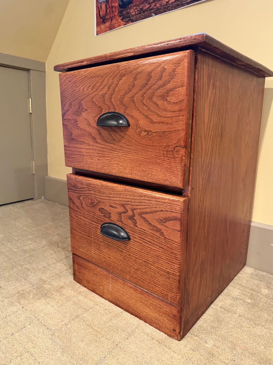 Oak File Cabinet