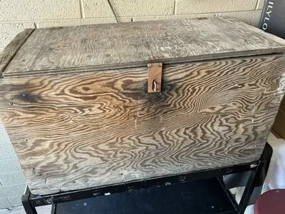 Vintage Wood Heavy Trunk Coffee Table