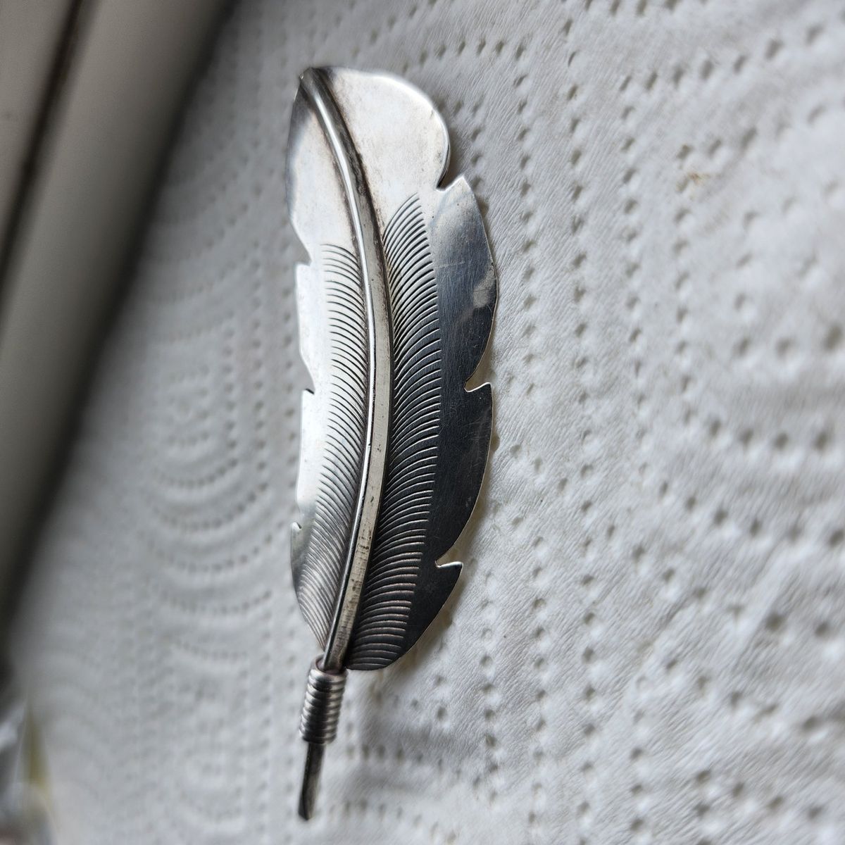 4" Vtg Sterling Brooch or Hat/Lapel Pin Navajo Sou