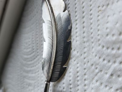 4" Vtg Sterling Brooch or Hat/Lapel Pin Navajo Sou