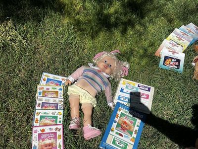 Cricket Doll Talking Storybook Doll with 8 Books and Tapes Vintage 1980s