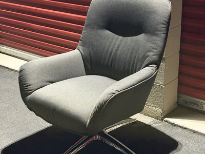 Serta Reagan Lounge Chair – Swivel Accent Chair (Charcoal)