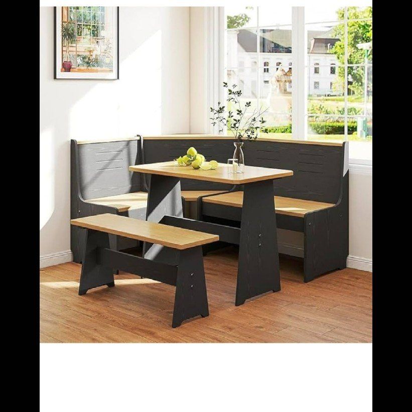 NEW- Breakfast Nook Dining Table Set