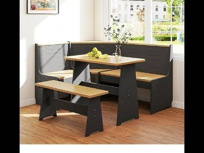 NEW- Breakfast Nook Dining Table Set