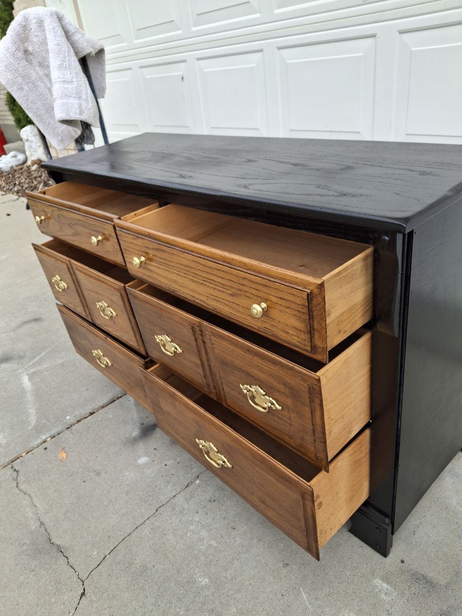 all wood contemporary 6 drawers dresser