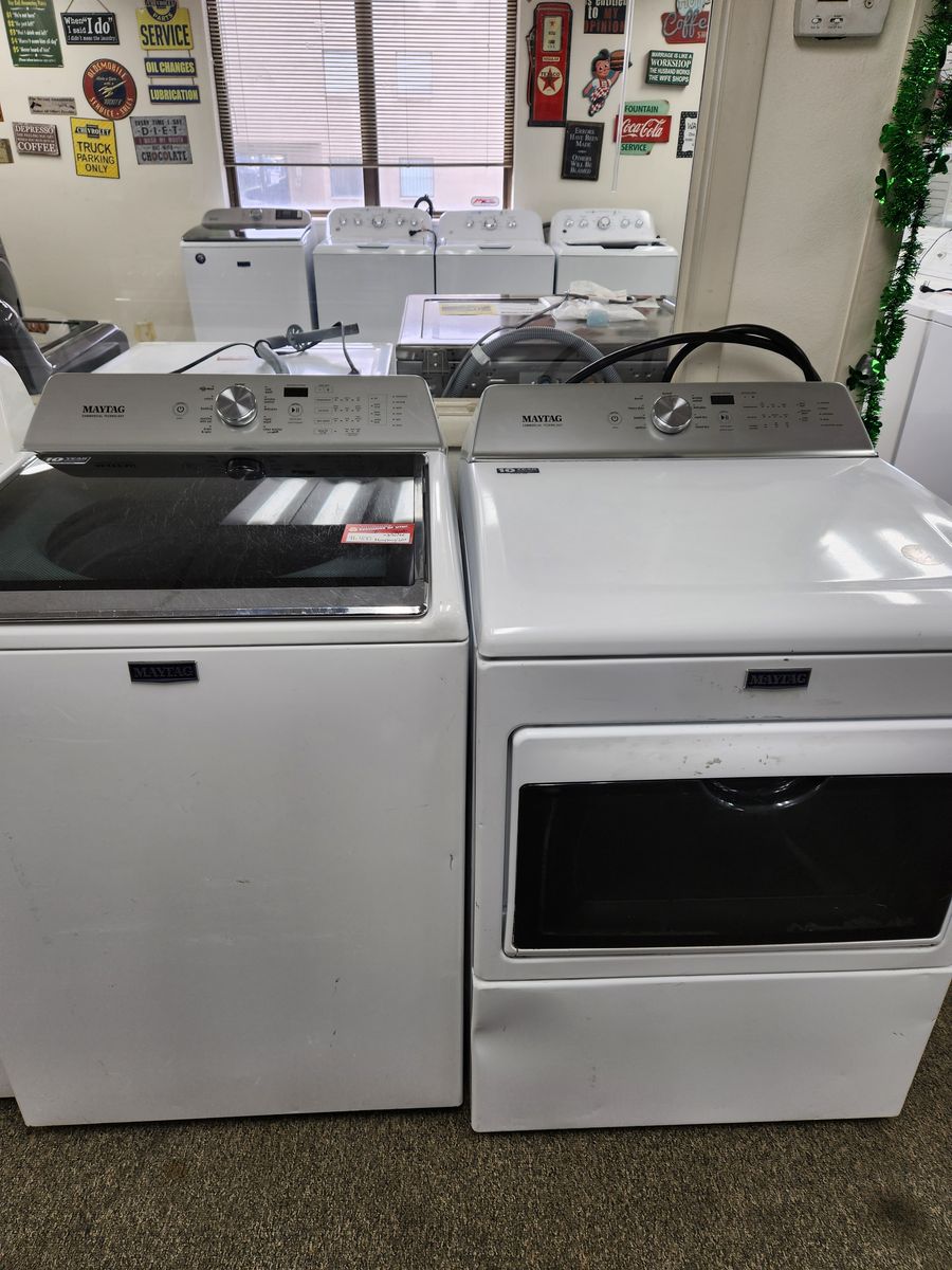 GREAT MAYTAG TOPLOAD WASHER AND ELECTRIC DRYER SET! W-WARRANTY