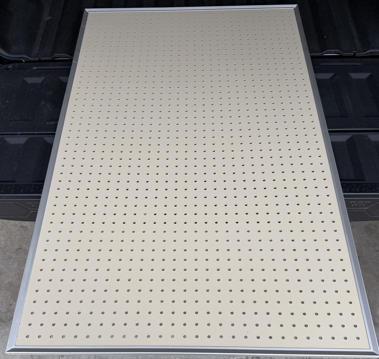 Sturdy Pegboard Panel with Aluminum Frame - 48" x 30” for Garage/Shop/Retail Organization