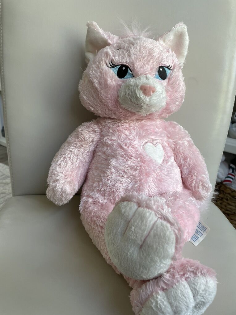 Pink Build A Bear Cat Stuffed Animal Plush Kitty
