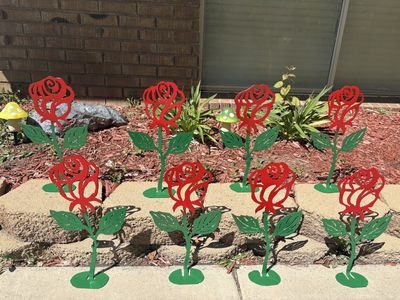 Handmade metal Roses