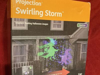 LED Light Show Projection Swirling Storm Green/Purple Displays Floating Halloween Images New